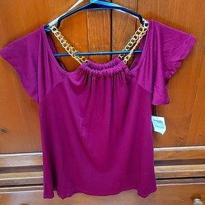 Chain off-shoulder Blouse